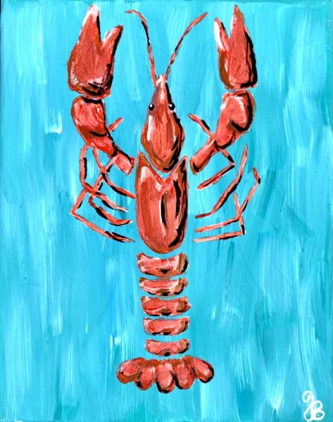 Crawfish Painting Easy, Crawfish Painting, Crawfish Art, Louisiana Painting, Louisiana Artwork, Louisiana Photography, Oyster Painting, Painted Coolers, Xmas Pics