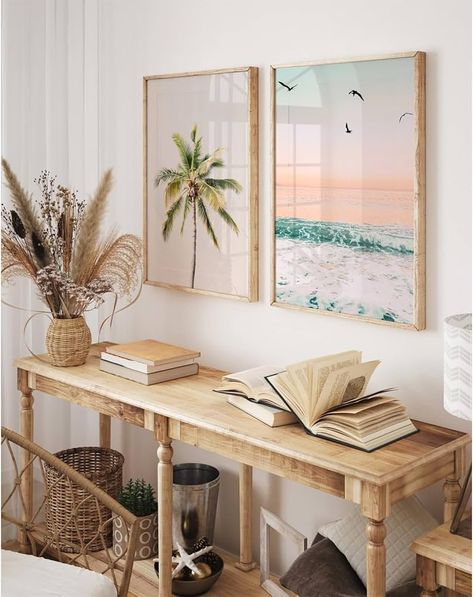 Amazon.com: Youillne Pastel Beach Wall Art Prints - Set of 2, 12x16 Inch Unframed Canvas, Coastal Ocean Artwork Painting for Bathroom, Bedroom, Office, Hall: Posters & Prints Beachy Room Decor, Beach House Wall Art, Ocean Artwork, Waves Print, Painting For Bathroom, Beachy Room, Coastal Room, Pastel Beach, Ocean Pictures