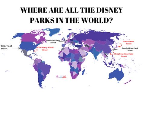 Disney Parks Around the World Map. Read which Disney park is the BEST! #waltdisneyworld #disneyland #tokyodisneyland #disneysea #disneyworld Disneyland Map, Disney Parque, Disney Sea, Travel Books, Water Parks, Disneyland California, Disney World Planning, Hong Kong Disneyland, Disney Planning