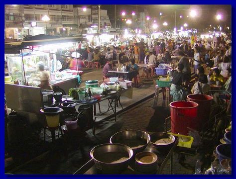 Krabi foodmarketd. Curries galore at the Soi 10 night market in Krabi Town. There are two daily night markets in Krabi Town. The first is opposite City Hotel on Soi 10 Maharat Road, with excellent street food stalls. The second is more like an open air food court. The series of small restaurants with plastic tables and chairs can be found on Khong Kha Road, next to the old Chao Fah pier. Between them, when on the islands, just let a longtail boat take you here and back for the evening Longtail Boat, Krabi Town, Thailand Honeymoon, Small Restaurants, Krabi Thailand, Food Stall, Tables And Chairs, Se Asia, Plastic Tables