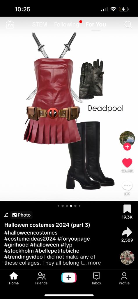 Deadpool Inspired Outfit, Deadpool Outfit, Stray Kids Outfits, Halloween 2024, Big Little, Trending Videos, Deadpool, Stray Kids, Halloween Costumes