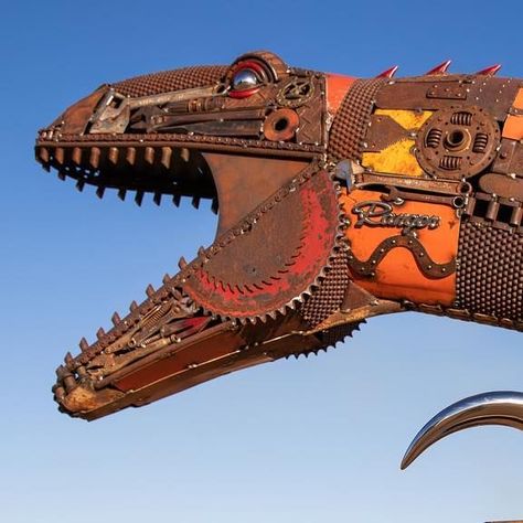 Scrap Sculpture, He Lives, Steel Sculpture, Machine Parts, Artist On Instagram, See Me, Metal Sculpture, International Airport, Western Australia