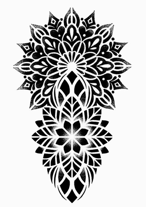 Masculine Mandala Tattoo, Geometric Tattoo Design Men, Mandala Cover Up Tattoo, Mandala Tattoo Stencil, Calf Tattoo Ideas, Mandala Tattoo Men, Mandala Silhouette, Geometric Tattoo Pattern, Mandala Flower Tattoos