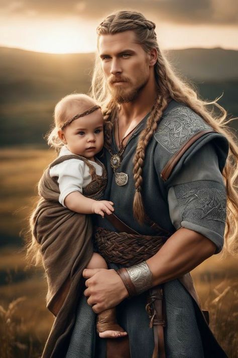 Viking Warrior Men, Viking Character, Viking Men, Romantic Background, Angel Warrior, Medieval Clothing, Viking Warrior, Fantasy Inspiration, Beautiful Fantasy Art