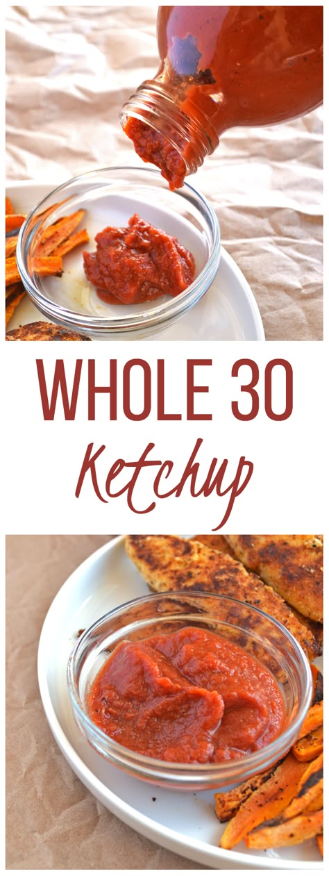 Whole30 Ketchup! So simple to make and a perfect addition to all those eggs! Paleo, sugar-free and full of flavor! Whole30 Ketchup, Whole 30 Vegetarian, Paleo Ketchup, Homemade Ketchup Recipes, Paleo Condiments, Paleo Snack, Ketchup Recipe, Homemade Ketchup, Whole 30 Diet