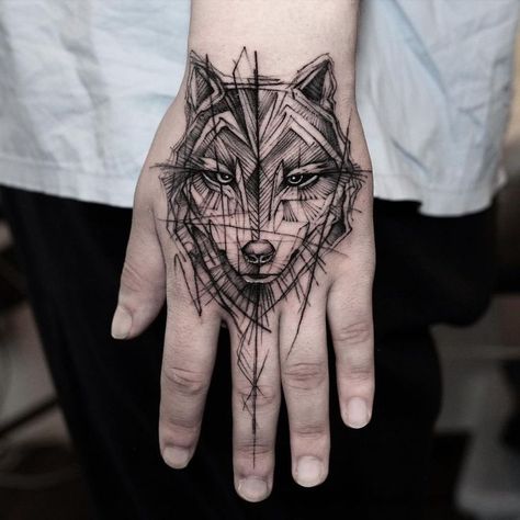 Geometric Wolf Tattoo, Inner Arm Tattoo, Men's Small Tattoo, Wolf Tattoo Design, Fox Tattoo, Small Hand Tattoos, Butterfly Tattoo Designs, Women's Tattoo, Hand Tattoos For Guys