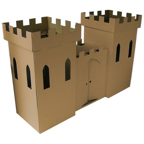 Cardboard Box Castle, Cardboard Box Fort, Cardboard Forts, Castle Playhouse, Paper Castle, Castle Crafts, Kids Role Play, Castle Project, Cardboard Playhouse