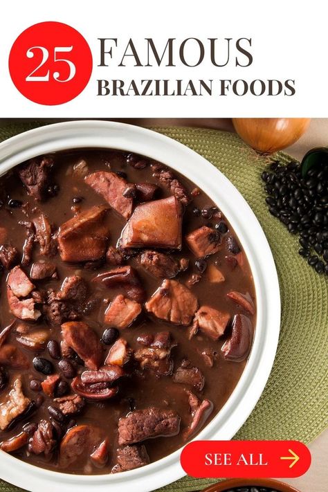 25 Most Popular Brazilian Foods Brazilian Food Traditional, Brazil Food, Brazilian Dishes, Foods Around The World, South American Recipes, Brazilian Recipes, Food Traditional, Dark History, Food From Around The World