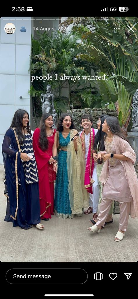 Best Friends Gang Captions For Instagram, Famjam Captions, Self Stories Instagram, Desi Friends Captions, New Home Story Instagram, Cousins Story Instagram, Group Photo Story Ideas Instagram, Twinning Outfits Friends Caption, South Indian Look Captions For Instagram