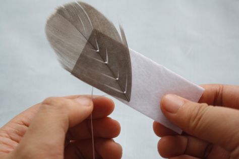 hand stitching a hair comb (instead of glue) https://www.jewelboxballerina.com/how-to-make-a-fabric-flower-fascinator Sewing Feathers To Fabric, Diy Fascinator, Beaded Feathers, Felt Patches, How To Make Fascinators, Ribbon Knot, Feather Flowers, Craft Embroidery, Trim Ideas