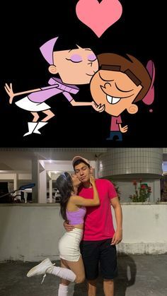 Couple Halloween Costumes Fairly Odd Parents, Couples Dress Up Costumes, Couple's Costume For Halloween, Interacial Couple Halloween Costumes, Timmy E Trixie Fantasia, Cute Halloween Costumes For Couples From Movies, Cute Simple Couples Costumes, Cute Duo Halloween Costumes Couples, Couple Halloween Costumes Black Hair