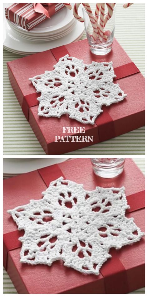 Wispweave Lace Snowflake Free Crochet Pattern - DIY Magazine Free Crochet Snowflake Patterns, Crochet Christmas Ornaments Free, Crochet Snowflake, Crochet Snowflake Pattern, Dishcloth Crochet Pattern, Crochet Dishcloth, Dishcloth Pattern, Crochet Ornaments, Crochet Snowflakes