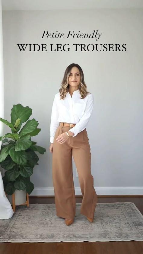 Wide Leg Trousers Outfit, Work Outfits Frauen, Wide Leg Pants Outfit, Casual Work Outfits Women, Chique Outfit, Wide Leg Pants Outfits, Look Office, Outfits For Work, Trouser Outfit