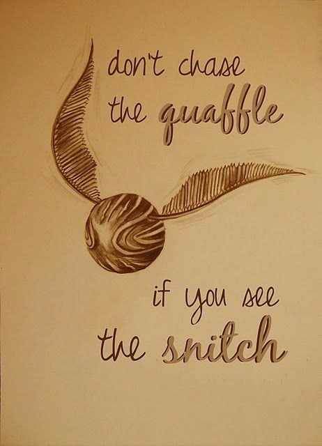 || Don't chase the quaffle if you see the snitch ||                                                                                                                                                     Más Harry Potter Quotes Inspirational, Hery Potter, Hp Quotes, Quotes Literature, Citate Harry Potter, Anniversaire Harry Potter, Movies Quotes, Images Harry Potter, Harry Potter Drawings