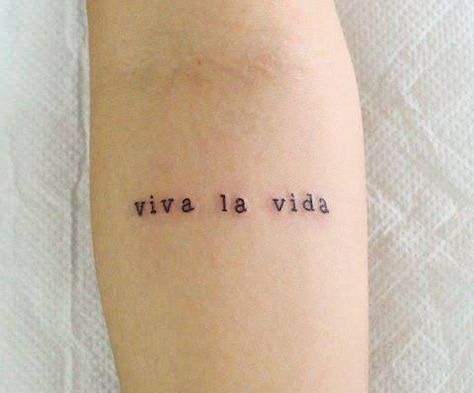 Thrive Tattoo, Viva La Vida Tattoo, Unique Quote Tattoos, Forever Tattoo, Summer Tattoo, Petite Tattoos, Viva La Vida, Tattoo Feminina, Dainty Tattoos