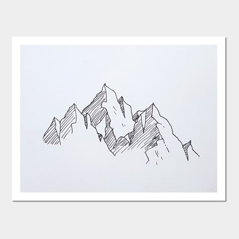 traditional mountain line art -- Choose from our vast selection of art prints and posters to match with your desired size to make the perfect print or poster. Pick your favorite: Movies, TV Shows, Art, and so much more! Available in mini, small, medium, large, and extra-large depending on the design. For men, women, and children. Perfect for decoration. Simple Mountain Art, Landscape Line Drawing, Line Art Mountains, Mountain Sleeve Tattoo, Mountain Line Drawing, Mountain Line Art, Art Mountains, Window Drawing, Interior Architecture Drawing