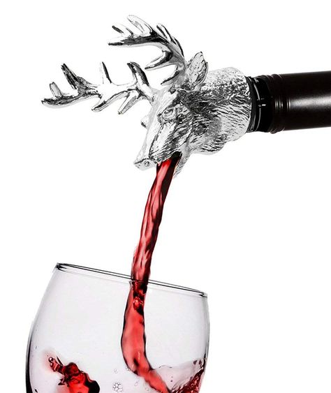 Wine Aerators, Wine Aerator, Spilled Wine, Wine Pourer, Whisky Bottle, Bar Tool, Stag Head, Liquor Bottle, Bottle Corks