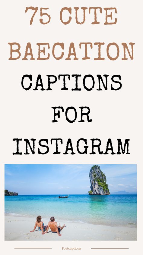 If you’re struggling to come up with the perfect caption to accompany your baecation photos, don’t worry! We’ve got you covered. In this blog post, we’re sharing 75 cute baecation captions that are sure to make your followers swoon (and maybe even envy you a little bit). Baecation Captions Instagram, Baecation Captions, Baecation Quotes, Baecation Photos, Weekend Getaways For Couples, You Are My Forever, Weekend Quotes, Perfect Captions, Ig Captions