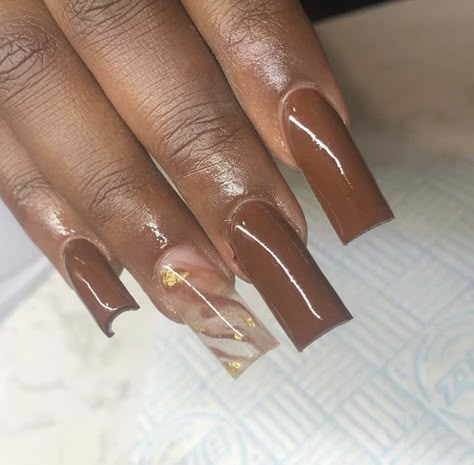 Follow @SlayinQueens for more poppin pins ❤️⚡️✨ Short Brown Nails Acrylic, Brown Nails Acrylic Short, Purple Marble Nails, Penguins In Love, Watercolor Nails, Nails Abstract, Brown Acrylic Nails, Abstract Nails, Brown Nails Design