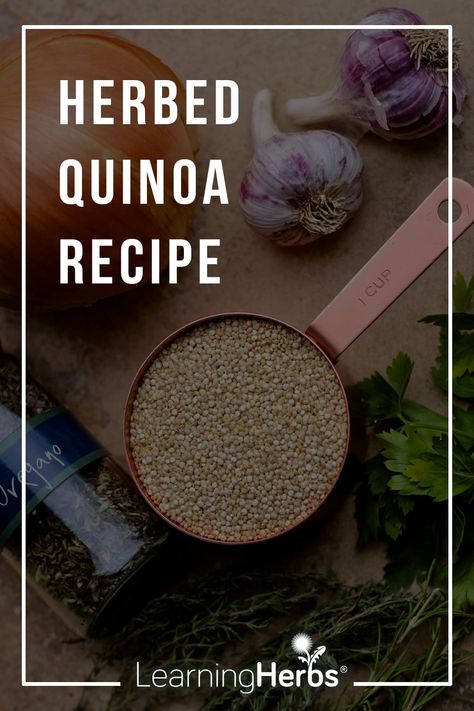 Herbed Quinoa Recipe – LearningHerbs Herb Foraging, Herbed Quinoa, Quinoa Recipe, Gluten Free Sides Dishes, Vegan Side Dishes, Vegan Sides, Allergy Friendly Recipes, Vegetable Side, Quinoa Recipes