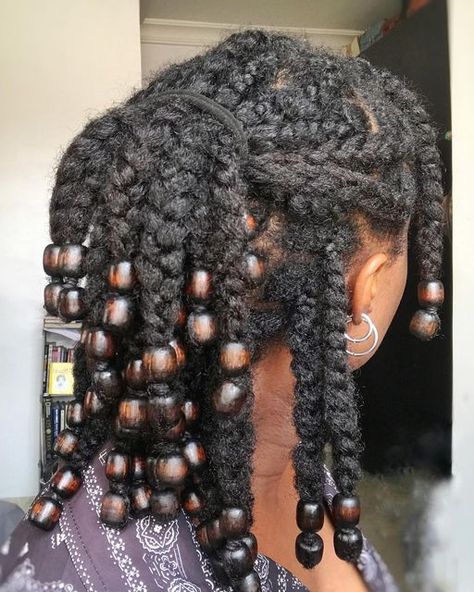 Short Hair Twist Styles, Cabello Afro Natural, Beautiful Black Hair, Hairstyle Inspo, Natural Hair Twists, Quick Braided Hairstyles, Protective Hairstyles Braids, Hair Twist Styles, Braids With Beads