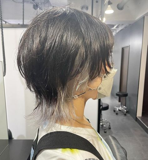 Korean Octopus Haircut, Octopus Haircut Short Hair, Short Octopus Haircut, Octupuscut Hair, Wolfcut Dyed Hair, Jelly Haircut, Jellyfish Haircut Men, Octopus Hairstyle, Octopus Haircut Short