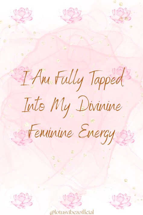 This affirmation is good for allowing yourself to embrace your divine femine energy!✨ #spiritual #spirituality #affirmations #spiritualawakening #divine #femininity Divine Femine, Energy Aesthetic, Spirituality Affirmations, Energy Spiritual, Divine Feminine Energy, Feminine Energy Aesthetic, Divine Energy, Entrepreneur Mindset, Feminine Energy