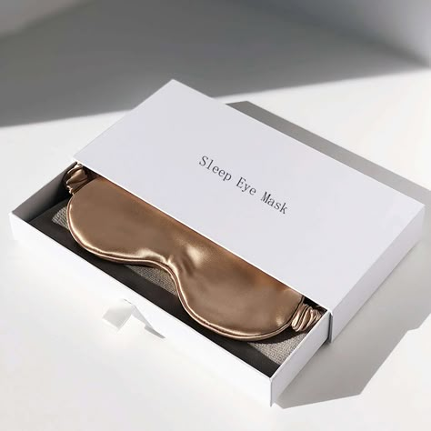 Luxury Empty Silk Eye Sleep Mask Packaging Box Pajamas Packaging, Influencer Package, Communication Design Ideas, Contents Ideas, Plane Ideas, Camps Bay Cape Town, Mask Photoshoot, Luxury Brand Packaging, Eye Sleep Mask