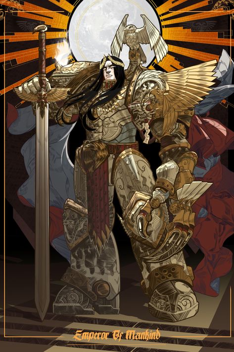 ArtStation - The Emperor Of Mankind., Wat-er Melon 1996 Warhammer Emperor, Warhammer 40k Emperor, Emperor Of Mankind, Warhammer 40k Necrons, Warhammer 40k Memes, 40k Artwork, Warhammer 40k Art, Costume Inspo, Warhammer 30k