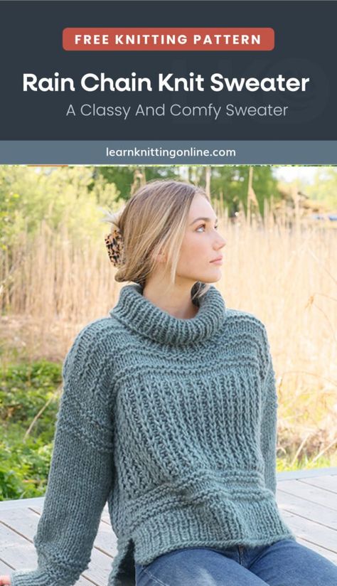 Cable Knit Sweater Pattern Free, Ladies Sweaters Patterns, Sweater Free Knitting Pattern, Chunky Knit Sweater Pattern, Easy Sweater Knitting Patterns, Cable Knit Sweater Pattern, Free Knitting Patterns For Women, Ladies Cardigan Knitting Patterns, Knitted Projects