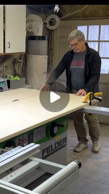 Dave Hooper | Craftsmanship in Wood on Instagram: "Custom Interior Door Manufacturing Process with Baltic Birch Core Solid White Oak Frame and Panels. Vacuum Bagging Sliding Table Saw. Part 1 #felderslider  #felder #vacuumbag  #slidingtablesaw #customwoodwork" Wood Jig, Sliding Table Saw, Custom Interior Doors, Workbench Plans Diy, Kitchen Vinyl, Joinery Design, Sliding Table, Woodworking Jig, Workbench Plans