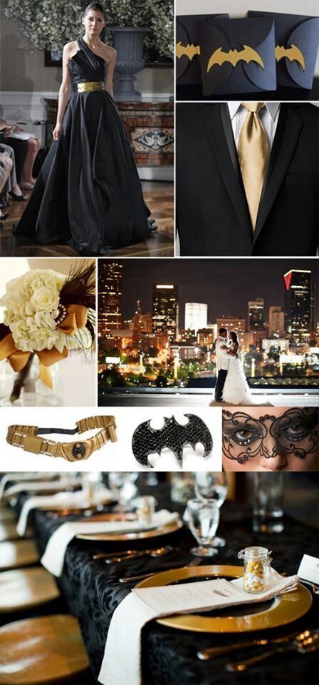 Cool batman wedding idea.. Abbey you totally need to have a batman wedding! Batman Wedding, Superhero Wedding, Batman Theme, Batman Party, Gotham City, Batgirl, Black Wedding, Themed Wedding, Dark Knight