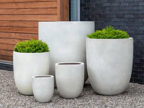 Campania International, Fiberglass Planters, Clay Planters, White Planters, Apartment Balcony, Living Things, Pottery Planters, Concrete Planters, Modern Landscaping