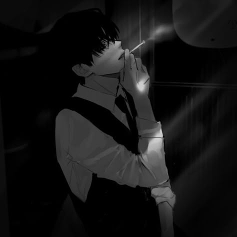 Anime Photo Profile Dark, Cover Wattpad, Dark Anime Guys, Cool Anime Guys, Anime Shadow, Anime Artwork Wallpaper, Anime Monochrome, Digital Art Anime, Draw On Photos