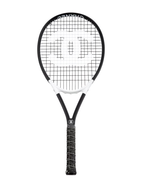 Chanel CC Tennis Racket Black Tennis Racket, Aesthetic Tennis Racket, Tennis Racket Png, Tennis Racket Aesthetic, Chanel Tennis Racket, Tennis Racket Art, Female Techwear, Chanel Tennis, Racket Tennis