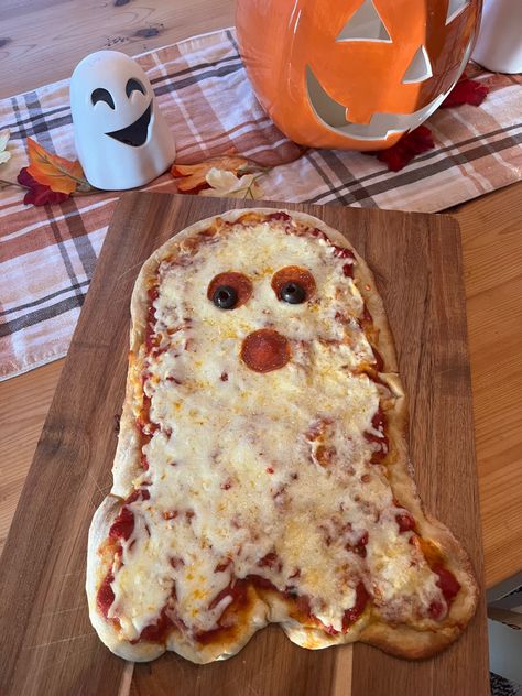 Ghost Pizza, Fall Mood Board, Fall Mood, Fall 2024, Mood Board, Ghost, Pizza, Halloween, Quick Saves