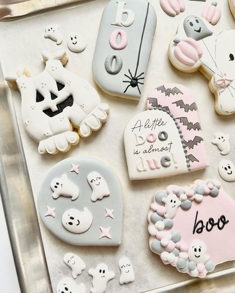 A Boo Is Due Cookies, Halloween Baby Shower Cookies Girl, Boo Cookies Decorated, A Little Boo Is Almost Due Cookies, A Little Boo Is Almost Due Cake, Halloween Baby Shower Cookies, A Little Boo Is Almost Due, Stationary Illustration, Halloween Birthday Party Decorations