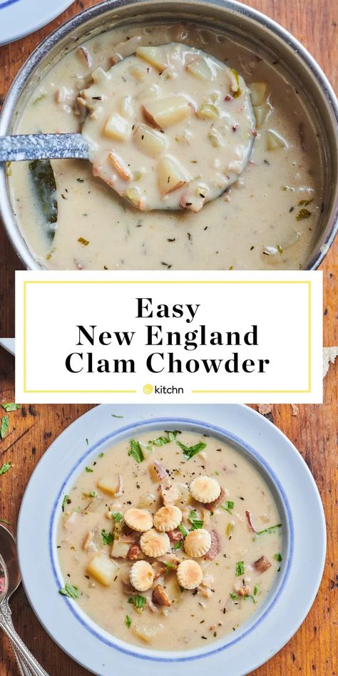 Home Made Clam Chowder, Clam Chowder Easy, Canned Clams, Clam Chowder Soup, Clam Chowder Recipe, 101 Cookbooks, New England Clam Chowder, Chowder Recipes Seafood, Winter Meals