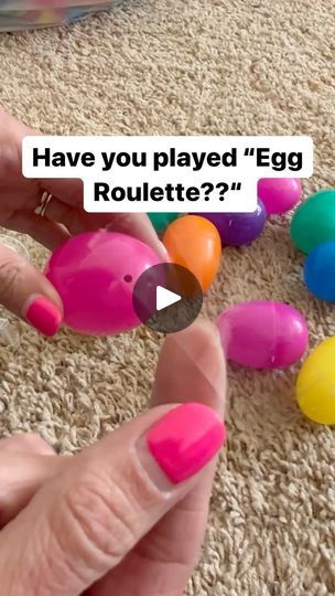 207K views · 19K reactions | Take a crack at the Egg Roulette game! Get the eggs ready by filling a few with water, and then randomly placing them in the carton alongside empty eggs. Take turns pointing to one egg without touching it and having someone else pick it up and open it over your head. After all of the eggs have been picked, refill a couple of them with water and play again. 

What you need:
One Empty Egg Carton
12 Empty Easter eggs. (Some plastic eggs have holes in the ends, so make sure any holes are either taped or sealed so the water doesn’t leak out) 
 
Enjoy all the laughters! | Utah’s Favorite Places- McKell💕 | Memphis Bleek · Like That Egg Roulette, Memphis Bleek, Easter Festivities, Rotten Egg, Egg Game, Roulette Game, Festive Activities, One Egg, Easter Games