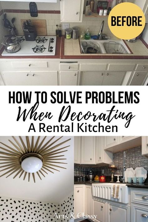 Rental Kitchen Makeover, Renters Decorating, Rental Kitchen, Apartment Decorating On A Budget, Trendy Apartment, Kitchen Decor Apartment, Diy Ikea Hacks, Kitchen Decor Themes, Rental Decorating