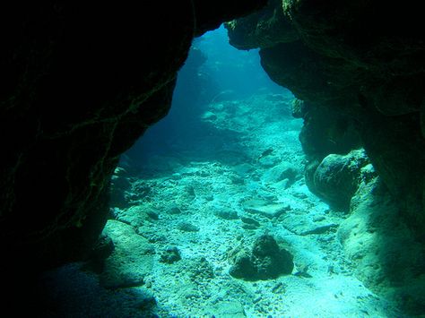 "ECS Automated System Report was the subject line generated when his magic, borne by the Internet, came into contact with a much more powerful magic: the magic of Excalibur... The fourth shard...The IP address belonged to Cacibajagua Island Diving Adventures." Photograph: Underwater Cave, Fiji by Erin Khoo. CC BY 2.0. Mermaid Cave, Moon Pool, Mermaid Moon, Underwater Caves, H2o Mermaids, Mako Mermaids, Water Aesthetic, Mermaid Aesthetic, Mermaid Life