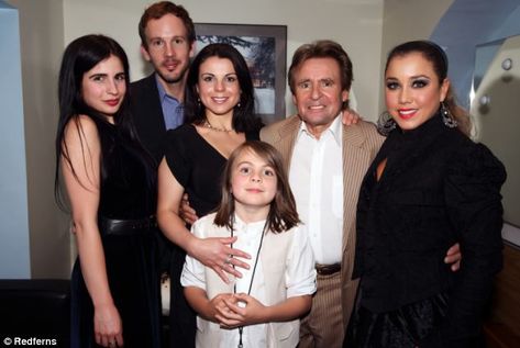 Family man: Davy Jones with his family Annabel Jones, Josh Cramer, Jessica Jones and son Phoenix Burrows with Davy and wife Jessica Pacheco backstage at Royal Albert Hall in London on May last year Davy Jones Monkees, Thomas Jones, Michael Nesmith, Jones Family, Davy Jones, Shocking News, The Monkees, Royal Albert Hall, Hollywood Walk Of Fame