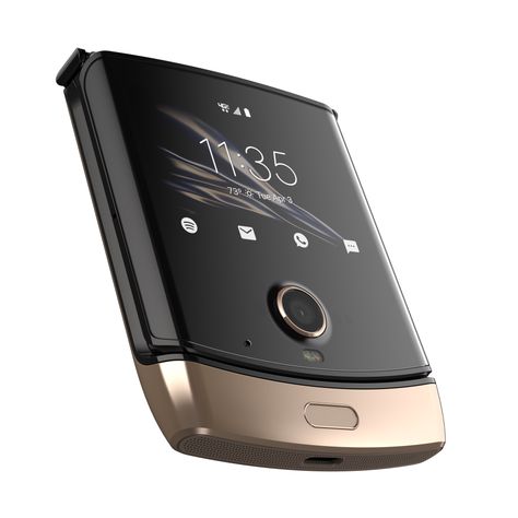 Motorola reveals the new razr in a Blush Gold finish - Acquire Latest Ipad, Motorola Phone, Motorola Razr, Old Phone, Flip Phones, Telephones, Blush And Gold, 4g Lte, Wi Fi