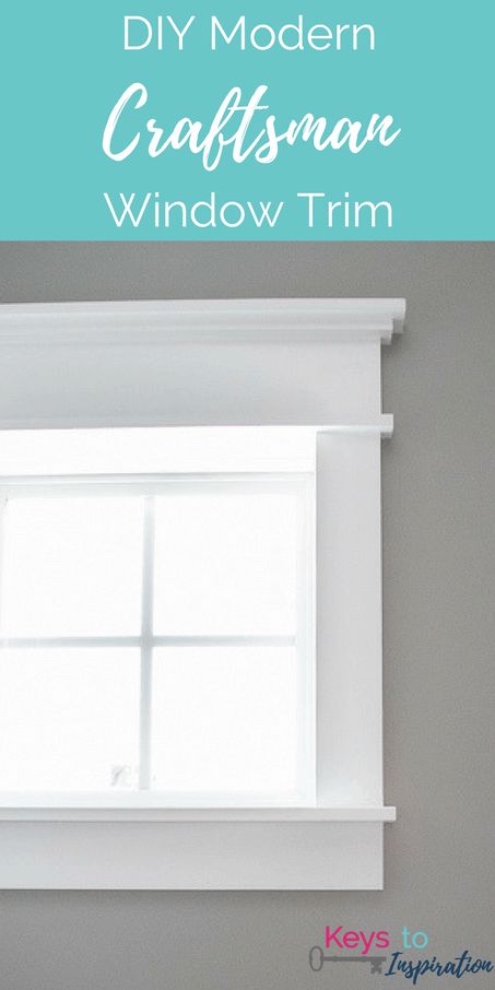 DIY Modern Craftsman Window Trim » Christene Holder Window Trim Modern, Modern Window Casing, White Craftsman, Craftsman Windows, Craftsman Window, Craftsman Window Trim, Diy Home Upgrades, Craftsman Trim, Exterior Window