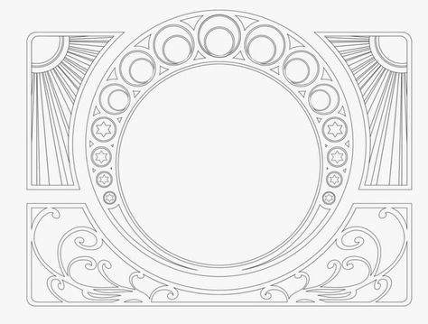 Art Nouveau Border, Nouveau Border, Art Nouveau Tattoo, Motifs Art Nouveau, Nouveau Tattoo, Motif Art Deco, Art Nouveau Illustration, Art Nouveau Pattern, Art Nouveau Poster