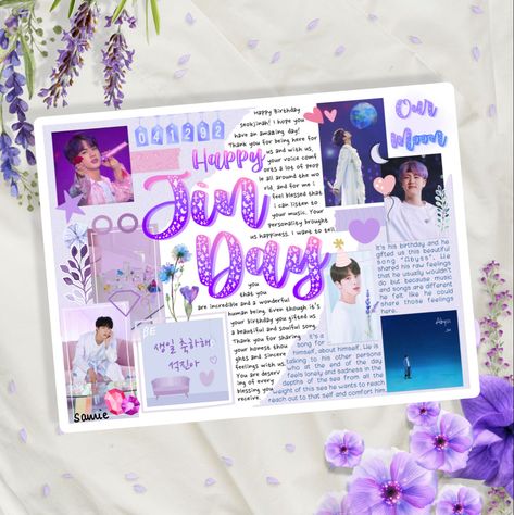 #bts #jin #seokjin #btskimseokjin #digital #happyjinday #birthday #digitalbulletjournal Kim Seokjin Journal Ideas, Jin Birthday Journal, Kpop Digital Journal, Jin Journal Ideas, Jin Journal, Bts Jin Birthday, Jins Birthday, Jin Birthday, Bts Journal