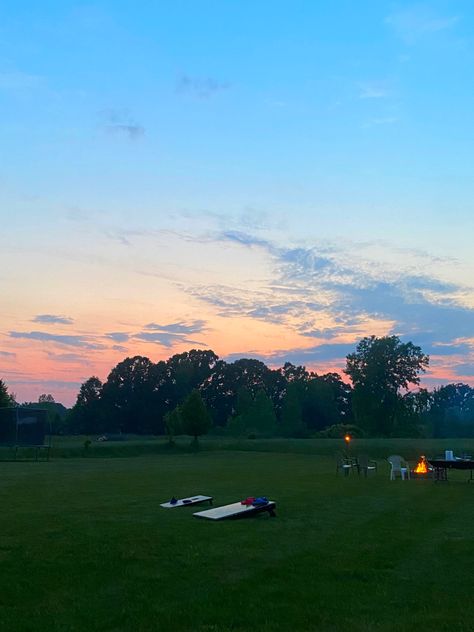 Cornhole Aesthetic, Bonfire Night, Aesthetic Sunset, Summer 2025, Wedding Weekend, Trees, Festival, Collage, Sports