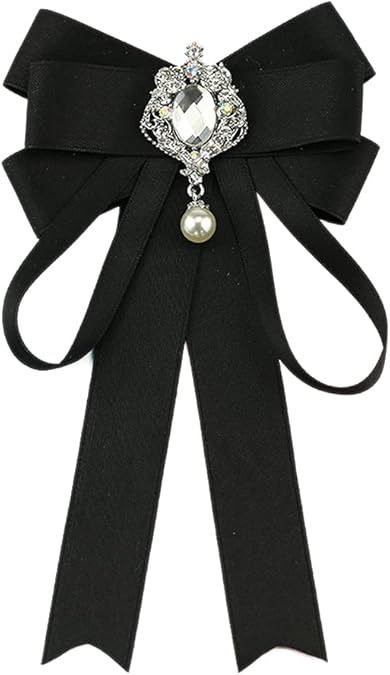 Amazon.com: JKQBUX Bowknot Rhinestone Ribbon Bow Brooch Pre-Tied Bow tie for Women Neck Tie Wedding Party Christmas Gifts Ceremony Black : Clothing, Shoes & Jewelry Tie Ribbon Bow, Women Neck Tie, Rhinestone Ribbon, Tie Ribbon, Tie For Women, Bow Brooch, Pre Tied Bow Tie, Black Clothing, Ribbon Bow