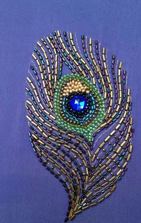 Peacock Embroidery Designs, Simple Hand Embroidery Patterns, Hand Beaded Embroidery, Simple Embroidery Designs, Motifs Perler, Bead Embroidery Tutorial, Hand Embroidery Patterns Flowers, Diy Embroidery Patterns, Basic Embroidery Stitches