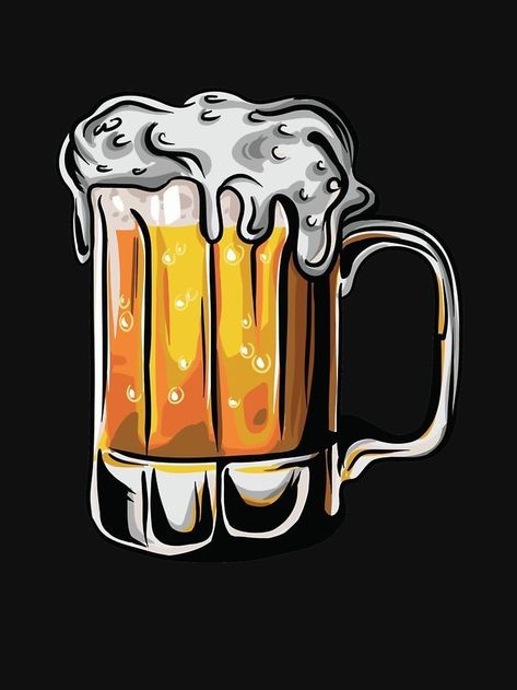 Beer Drawing, Beer Tattoos, Beer Painting, Malt Beer, Hand Silhouette, Birthday Presents For Mom, Beer Art, Man Wallpaper, Tshirt Crafts